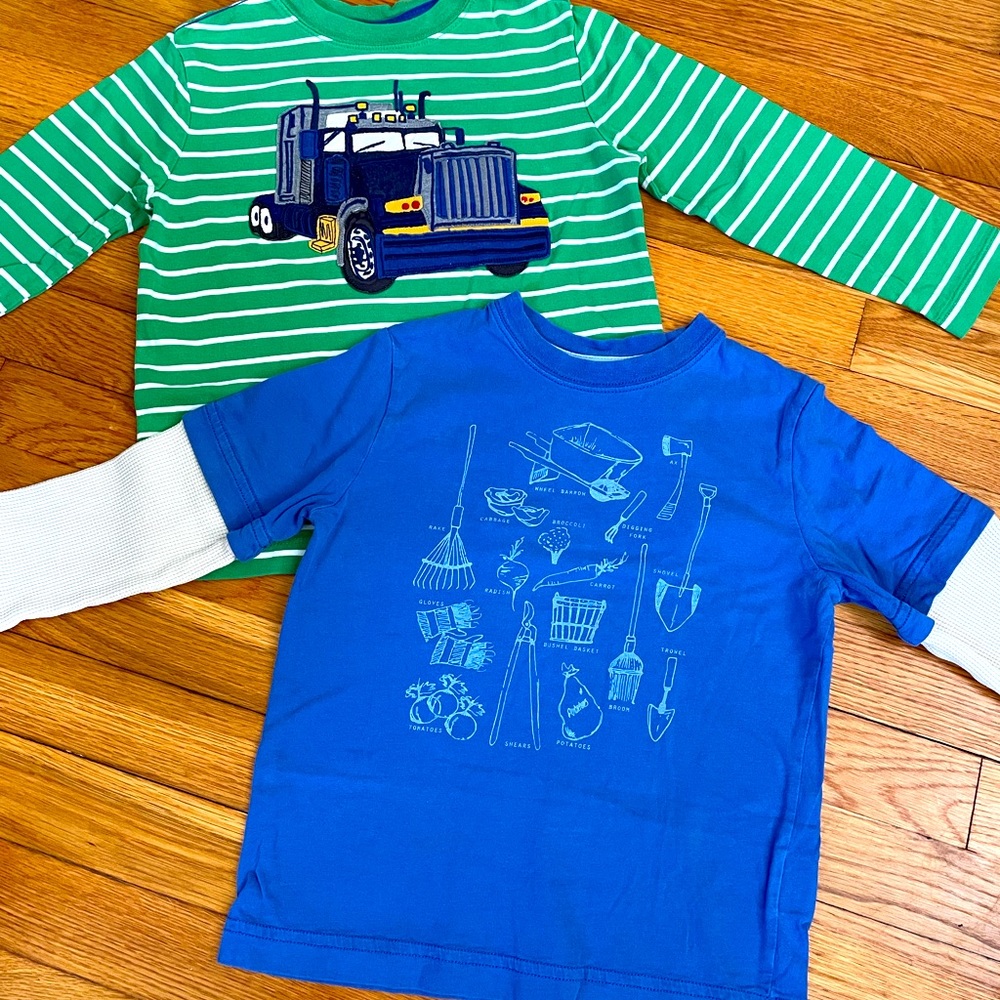 Hanna Andersson 2 long sleeve shirts size 5T